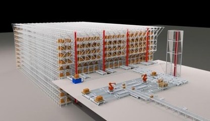 现代立体仓库/agv小车厂家